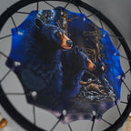 Remorelt Wolf Eagle Bear Dream Catcher Bedroom Wall Decor, Christmas Home Decoration, Room Accessory, White Moon Feather Decoration - Unique Home Craft Wall Pendant (DC26 6Inch Set 2 Eagle Bear)