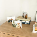 Acrylic 4x6 Picture Frames 4 Pack, Magnetic Photo Picture Display Frames 6 x 4, Double Sided Frameless Desk Picture Frames for Office, UV Protection