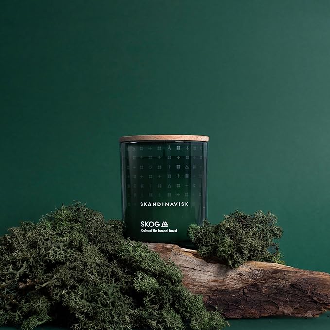Skandinavisk Skog 'Forest' Scented Candle, Special Edition, Scent Notes: Pine Needles and Fir Cones, Birch Sap and Lily of The Valley, Vegan Formula, 2.3 oz.