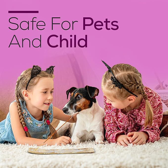 Satya Violet Rosemary Incense Sticks 180 gm (15GM X 12 Pack) from Satya Sai Baba Nag Champa and Raajsee Incense Sticks Holder Bundle, Free from Chemicals,Natural Insenses