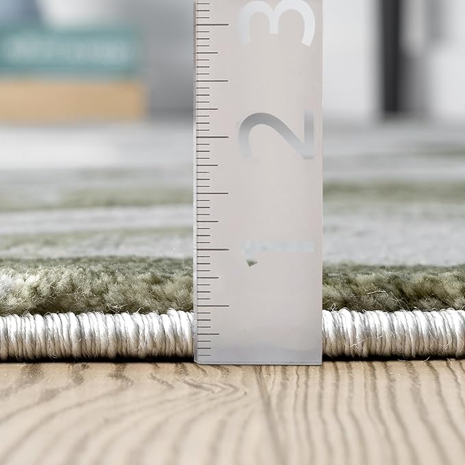 Abani Abstract Grey Green Washable Area Rug – 2' x 3' – Modern Stone-Inspired Design – Regal Collection – Easy to Clean – Durable for High Traffic Areas – Living Room, Bedroom & Office