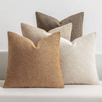 MIULEE Pack of 4 Decorative Textured Boucle Throw Pillow Covers 18x18 Inch Neutral Brown Accent Solid Pillow Cases Couch Cushion Covers for Fall Modern Farmhouse Boho Chair Sofa Bed Room Home Decor