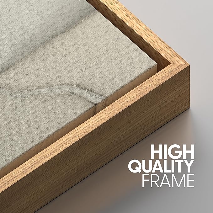 SIGNWIN Framed Canvas Print Wall Art Minimalist Rain Cloud Abstract Neutral Landscape Photography Modern Art Minimalist Black and White for Living Room, Bedroom, Office - 16"x24"x3 Natural