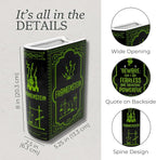 Steel Mill & Co Original Large Book-Shaped Decorative Vase, Ceramic Vases for Halloween Home Decor, Gothic Bookshelf Decor, Unique Vase for Book Lovers (Frankenstein)