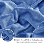 XeGe Luxury Fluffy Throw Blanket, Cobalt Blue Soft 50x60 Faux Fur Blanket Throw, Shaggy Plush Decorative Couch Blanket, Cute Furry Throw Fuzzy Blanket for Sofa Bed, Ombre Cobalt Blue