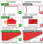 1PC For Sale By Owner Sign with Stakes, 17 Inches by 13 Inches - Double Sided Signs - Corrugated Plastic - FSBO Yard Sign for Home House Real Estate