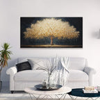 Wall Art Gold Tree Of Life Modern Wall Art Artwork Canvas Art Wall Decor Painting Gold Tree Pictures Abstract Wall Decor For Living Room Bedroom Dining Room Home Office Artwork Ready To Hang 24"X 48"