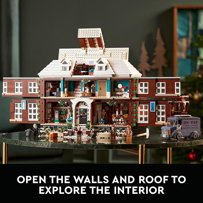 LEGO Ideas Home Alone McCallisters' House Building Set for Adults - Collectible Movie Model Kit for Office or Bookshelf Decor - Gift for Christmas - W/ 5 Minifigures - 21330
