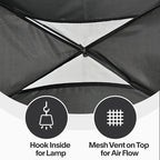 EighteenTek Bed Tent Twin Size Bed Canopy, Light Reducing Sleeping Tent Lightweight Portable Indoor Tent Breathable Privacy Space on Bed with 2 Doors for Adults Kids Autism (Twin, Black)