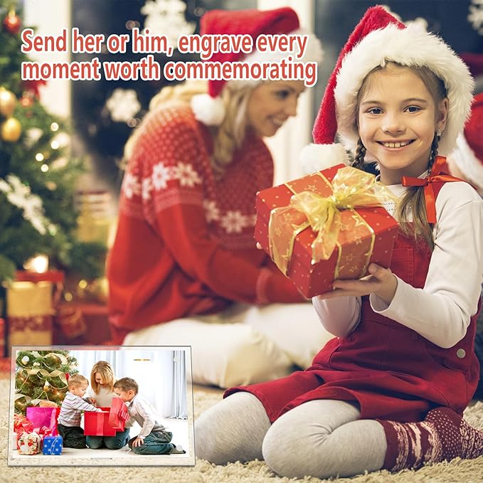 HELPLEX Picture Frames, 3 Pack 4x4 inch Acrylic Picture Frame Clear 4 x 4 Photo Frames Magnetic Picture Frames Ready for Tabletop Display, Effectively Protect Photos from Fading and Yellowing