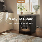 Runner Rug for Hallway Kitchen, 2'6"x6' Machine Washable Runners Rug for Entryway, Soft Modern Abstract Throw Rugs, Low Pile Floor Cover with Non Slip Backing, Orange Green