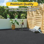 Marine Carpet, 6 FT x 14 FT Black Indoor/Outdoor Area Rug, 0.2" Thick, Waterproof, Non-Slip