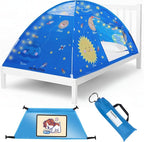 Outer Space Full Bed Tent for Kids Indoor Fort - Magical Dream Tents for Boys Pop Up Toddler Bed Canopy for Girls Bunk Bed Tent for Top Bunk - Sensory Sleep Pod for Kids Educational