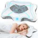 Cervical Pillow for Neck Pain Relief, Contour Memory Foam Pillows for Sleeping, Ergonomic Orthopedic Neck Support Pillow for Side, Back, Stomach Sleepers, Neck Pillow with Breathable Pillowcase, Gray