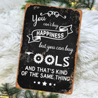 Garage Signs for Men Mechanic Shop Decor Funny Tool Rule Metal Tin Signs for Dad Garage Gifts Grandpa Workshop Wall Decor 8x12 Inch