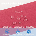 FUNHOME Inflatable Outdoor Ottoman with Air Pump,20"x9" Portable Patio Pouf,Water Resistant,Fade-Resistant,Round Blow Up Footrest Stools for Home Garden Camping Travel(Red White)