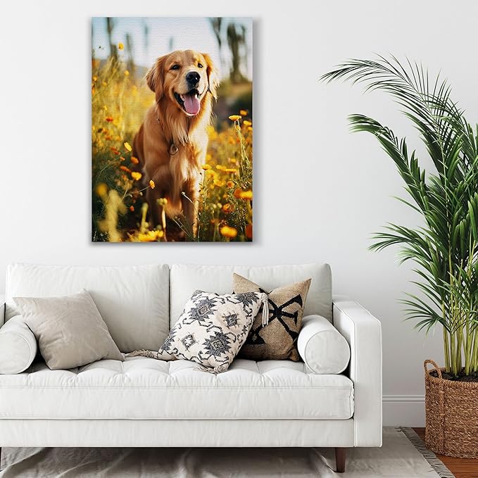 SPECPIX Custom Canvas Prints with Your Photos Customized Canvas Wall Art Personalized Canvas Pictures Gifts for Pet Dog Baby Family Mom Dad Men Women Couple Boyfriend Girlfriend Framed 24x32