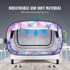 Bed Tent Twin Bed Canopy Portable Dream Tent for Adult Indoor Sleeping Tents with 2 Doors Breathable Private Space Tents, Unicorn