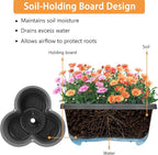 VECELO 5 Tier Vertical Garden Planter, Self Watering Stackable Planters with Wheels for Strawberries, Herbs, Flowers, Vegetables, Dark Gray