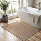 CAMILSON Easy Jute Rug 2x3, Indoor Outdoor Natural Color Fiber Area Rugs for Bathroom and Kitchen Rug, Herringbone Seagrass Boho Woven Design, Easy-Cleaning, Washable Outside Carpet Alfombras (2 x 3)