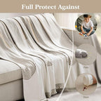 Couch Cover Boho for Dogs Washable Mocha Couch Covers for 2 Cushion Couch, Chenille Sectional Couch Covers L Shape Sofa Cover, Furniture Protector for Kids, Pets, Mocha 91" X118"