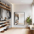 Black Bathroom Mirror, 40x48 Inch Rectangular Framed Mirror, Large Wall Mounted Bathroom Vanity Mirror Over Sink for Bedroom,Restroom, Living Room, Hangs Vertically or Horizontally