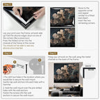 SIGNWIN 46"x60" Extra Large Framed Wall Art Silhouetted Trees at Dusk, Dramatic Forest and Cloudscape for Home Living Room Bedroom Decor (Frame Assembly Required)