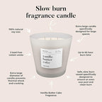 Candles for Home Scented, Big Candles Vanilla Butter Cake Scented, 30oz Natural Soy Wax, 3 Wicks Huge Candle, 100h Long Lasting,Non Toxic,Clean Burn Aromatherapy Candle for Home Fragrance