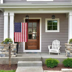 TOPFLAGS American Garden Flag with Wall Garden Flag Hanger Garden Flags Banner Hanger for Wall Outside Yard Small 12x18 Inch