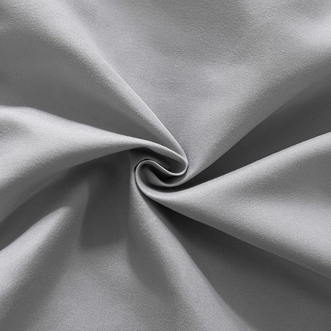 Bed Skirt Queen Size Ruffled Bed Skirt with Split Corners, 18 Inch Drop Dust Ruffle Bed Skirt with Platform, Light Gray (Queen - 18" Drop)