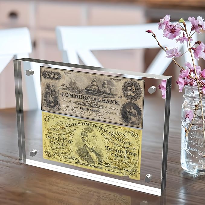 4x6 Inches Acrylic Picture Frames 5 Pack, Double Sided Magnetic Photo Frames,Free Standing on Desk or Table Clear Picture Frames