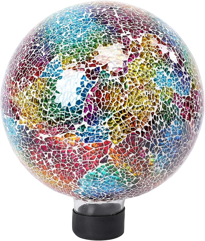 VCUTEKA Gazing Ball, 8" Glass Gazing Balls Sphere for Garden Lawn Outdoor Ornament Yard Decorative