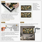 SIGNWIN 36"x72" Extra Large Framed Wall Art Whimsical Dandelion Field in Yellow and Green, Playful Botanical Print for Home Living Room Bedroom Decor (Frame Assembly Required)