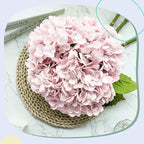 Yatim 21In Pink Artificial Hydrangea Flowers 5 Pcs Real Touch 3D Print Latex Flowers for Wedding Centerpieces Bouquets DIY Floral Decor Home Decoration with Stems