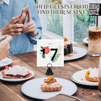 24 Pcs Table Number Holders Place Card Holders for Table 2 Inch Ring Clip Bell Number Holder Metal Picture Holder for Wedding Christmas Restaurant Home Photo Office Memo(Black,Ring)