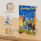 AITEE 5x7 Acrylic Picture Frames 3 Pack 20% Thicker Block, Clear Picture Frames Freestanding Double Sided Magnetic Acrylic Lucite Frameless Transparent Square Photo Frame Gift for Wall and Desktop Display