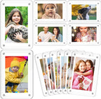 Remerry 48 Pcs Acrylic Fridge Magnetic Frames for Photos Compatible with Polaroid Instax Mini Pictures Double Sided Clear Refrigerator Magnetic Frame for Family Friend Holiday Gift, 2.36 x 3.54 Inch
