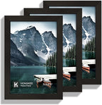 5.5x8.5 diploma Frame - Made of Real Glass and Black Wooden Frame, 5.5 by 8.5 Photo for Wall or Tabletop Display, 1 Pack