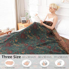 Boho Throw Blanket for Bed - 100% Pure Cotton Ultra Soft Rustic Quilt - Farmhouse Decor Bed Blankets, All Season Rustic Throw for Sofa Couch Chair(60''×80'', Floral)