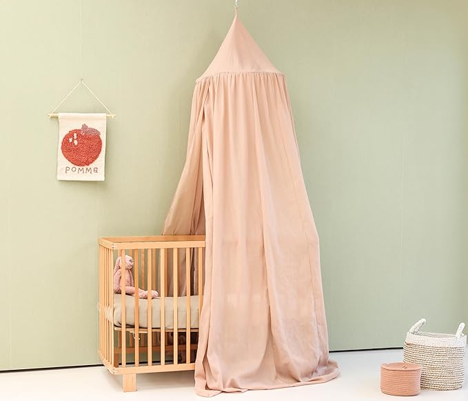 Nougat Kids Bed Canopy for Child Bedroom | Nursery Crib Hanging Curtain | Baby Mosquito Net Bedding for Girls Play Room Decoration | Reading Nook Canopies Toddler Dome Tent