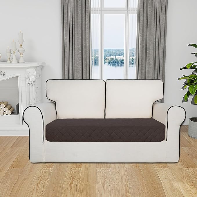 Easy-Going Sectional Couch Covers for Dogs L Shape Sofa Cover Reversible Sofa Slipcover Chaise Lounge Cover Furniture Protector Cover for Pets Dog Cat (30 x 50 inches, Chocolate/Beige)