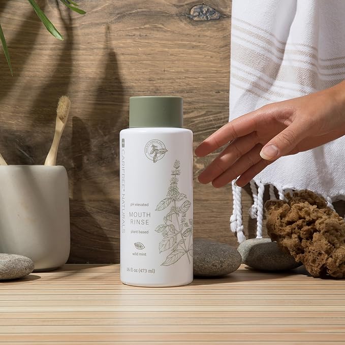 CariFree Naturals Mouth Rinse | pH Elevated, Fluoride-Free, with Magnolia Bark & Essential Oils, Organic Ingredients, Alcohol-Free, Dentist Recommended, Dentist Developed, Wild Mint Flavor, 16 fl oz