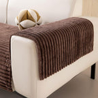 HAOMAIJIA Waterproof Couch Cover for Dogs Washable,Faux Fur Pet Couch Covers for Sofa,Soft Dog Bed Cover Non-Slip Couch Covers for 3 Cushion Couch Sofa Pet Friendly (Brown, 23" x 23" 2 Pack)