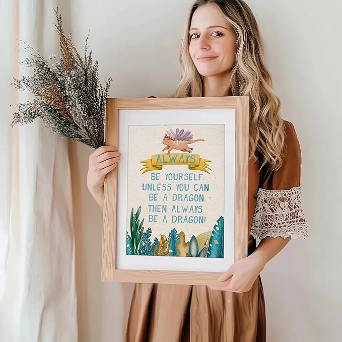 Dragon Art Prints (Set of 4) - Unframed - 11x14 | Wall Art for Enhancing Home or Office Decor | Kid's Room Decor | Living Room Decor | Bedroom Decor | Classroom Decor | Bedroom Wall Art