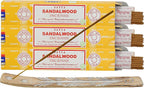 Satya Nagchampa Sandalwood Incense Sticks, Satya Bng (Bangalore) Insenses 15gmx3 Pack (45 GMS) with Raajsee Incense Holder Bundle, Satya Nagchampa Natural Incense