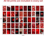 Y2K BOO Bold Red Wall Collage Kit - 50 Aesthetic Posters for Room Decor, Perfect for Dorms and Bedrooms, Vibrant Red Collage Kit for Teen Girls and Bold Spaces
