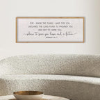 LuZhiQiang Bible Verse Jeremiah 29:11 Wall Art 40"x15" Large Scripture Christian Blessing Decor Plans To Give You Hope And A Future Sign (Wood)