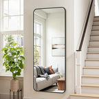 Bathroom Mirror 72" x 30", Large Rectangle Wall Mirror, Black Metal Frame Wall Mounted Mirrors for Bathroom, Vanity, Bedroom, Entryway Decor(Horizontal/Vertical)