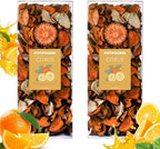 STRN Natural Dried Citrus Flower Sachets (2-Pack), Potpourri Vase Filler Long-Lasting Fragrance Potpourri Bags for Closet, Drawer, Car & Home, Reusable Scented Sachet Gift Set
