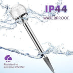 GIGALUMI Solar Outdoor, Cracked Glass Ball Solar Garden Lights, Color Changing Lights Outdoor,Garden LED for Path, Patio, Yard, 6 Pack Pathway